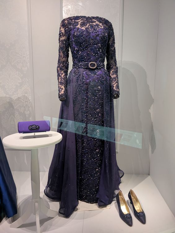 Purple dress from the First Ladies Inaugural Dresses exhibit
