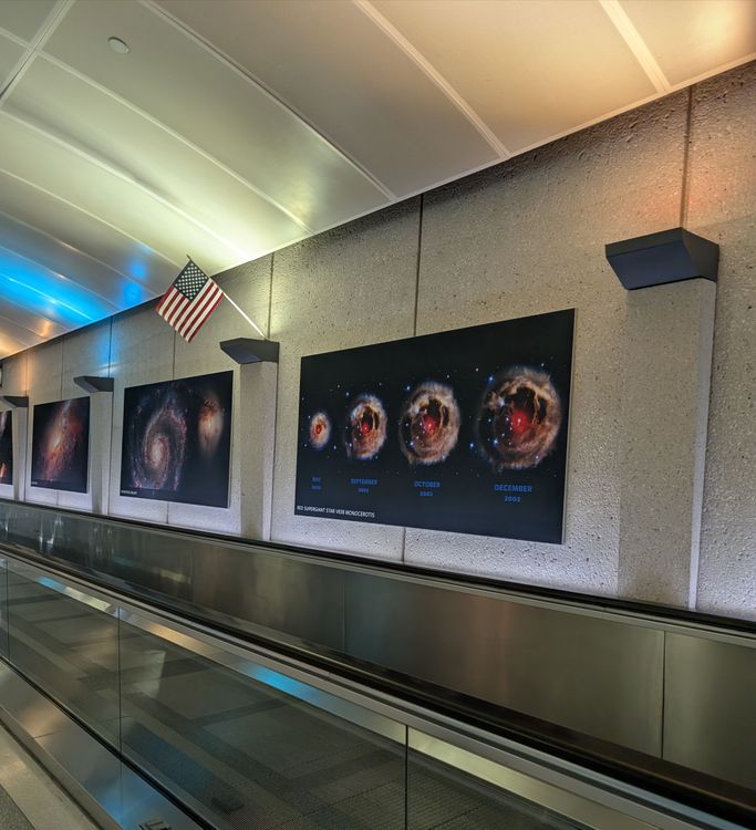 space pictures at IAD airport